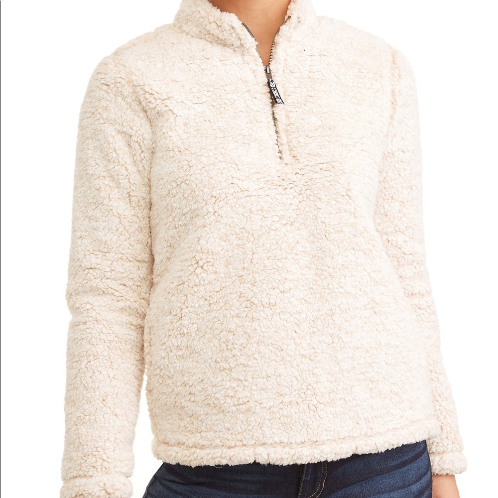 Fuzzy quarter zip